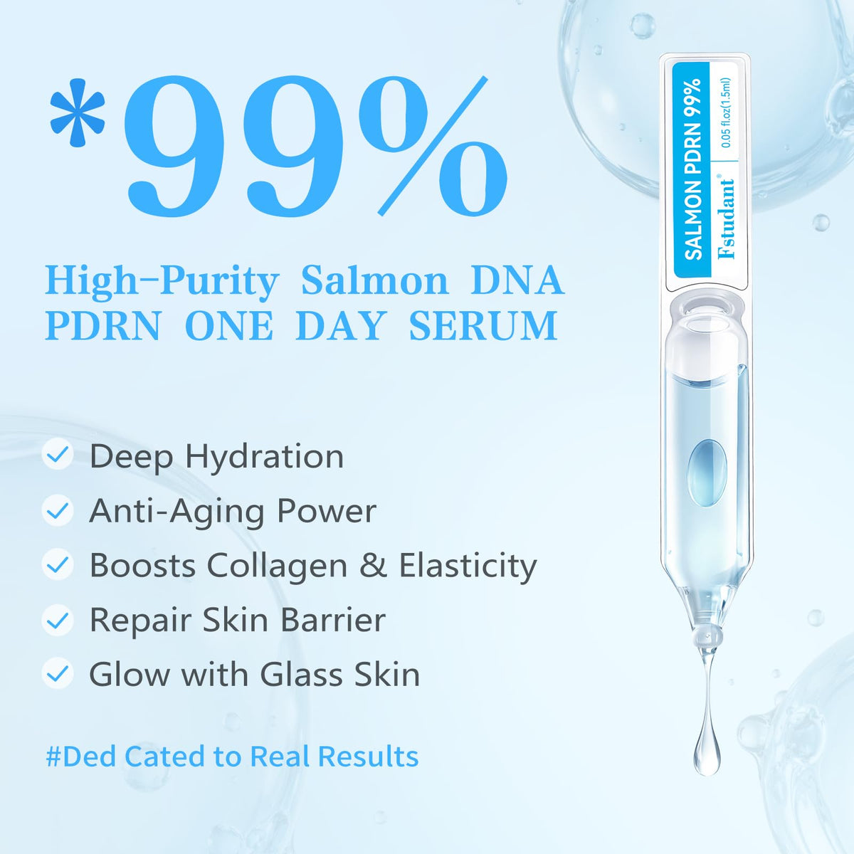 Dujoju open ampoule pouring concentrated serum for precise single-dose application