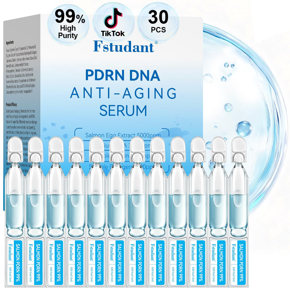 Dujoju ampoule pack front view showing 30 single-use vials and brand clarity