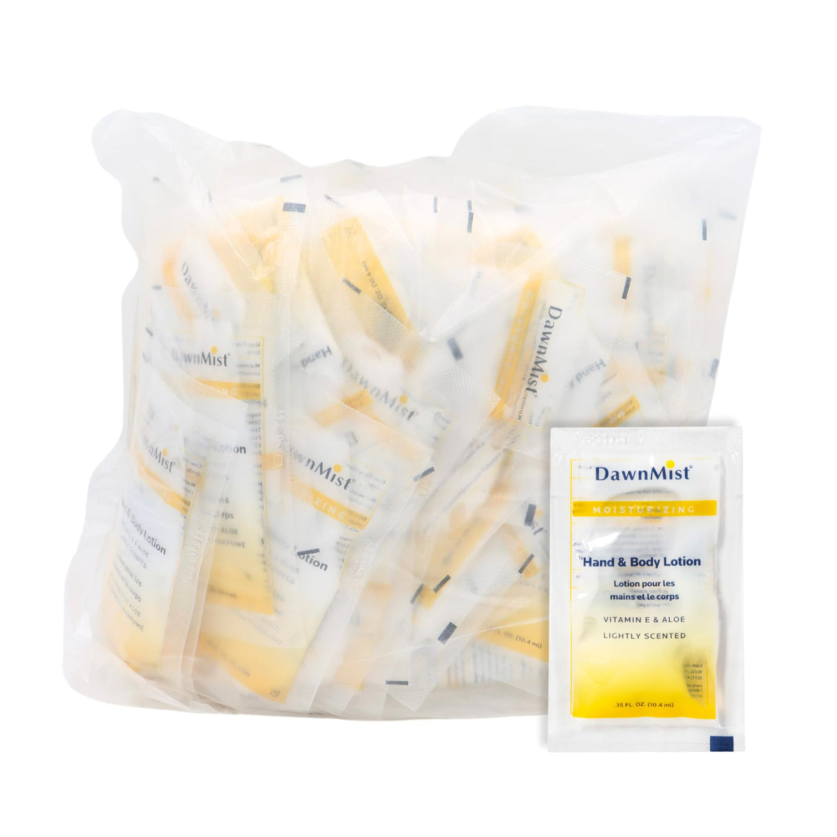 Dukal DawnMist front packets showing brand and pack count for easy identification
