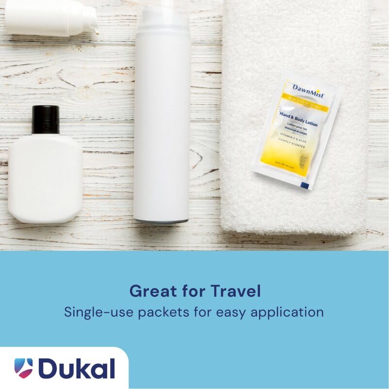 Dukal DawnMist open packet dispensing lotion indicating easy application