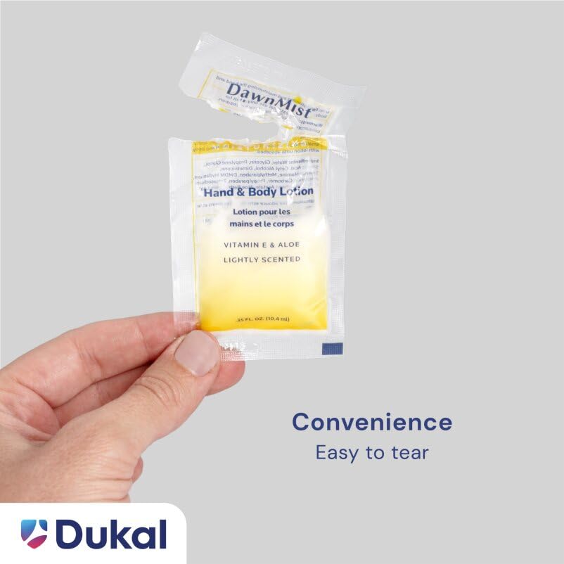Dukal DawnMist on salon counter showing professional, sanitary lotion use