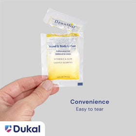Dukal DawnMist on salon counter showing professional, sanitary lotion use