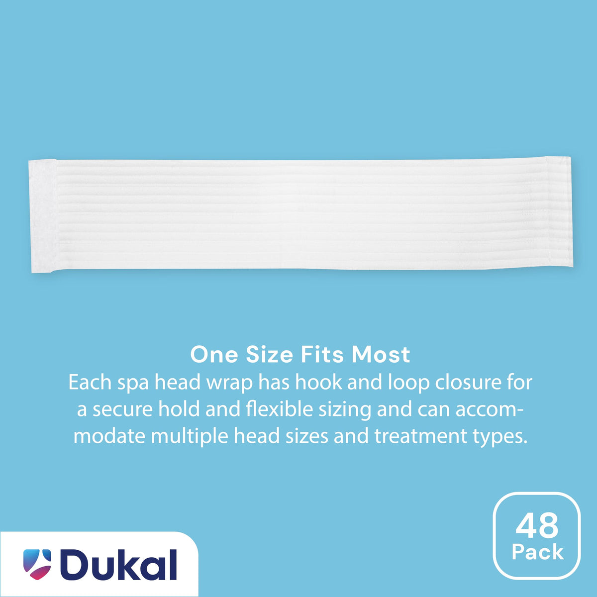 Dukal headband hook-and-loop closure close-up for adjustable secure fit
