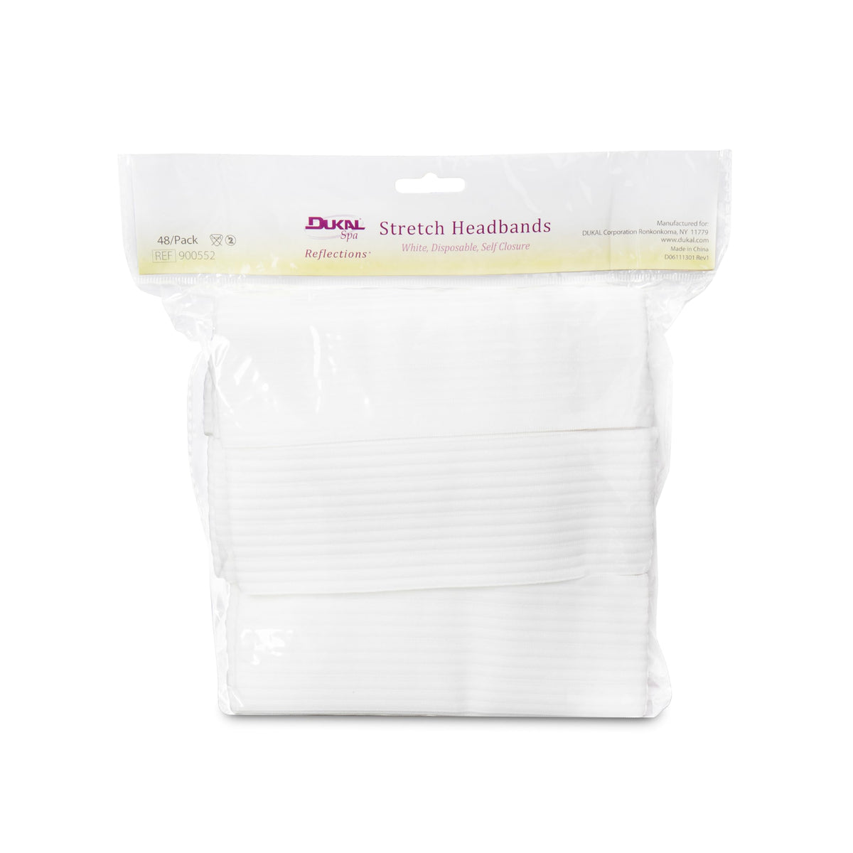 Dukal headband front view showing neat profile and hygienic design benefits
