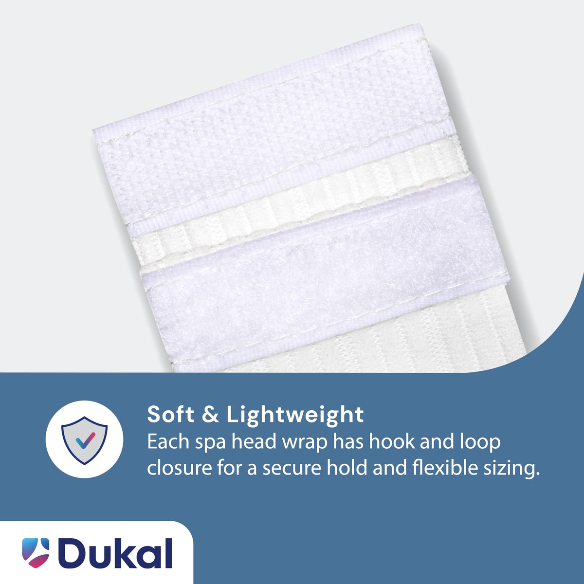 Dukal headband worn on client during facial showing hair kept back