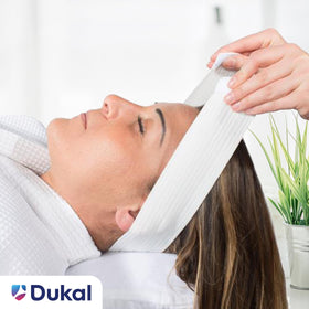 Dukal headband 48-count box packaging ideal for salon supply storage