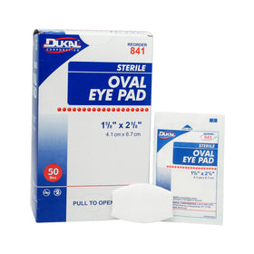 Dukal box with individually wrapped oval eye pads, organized and ready