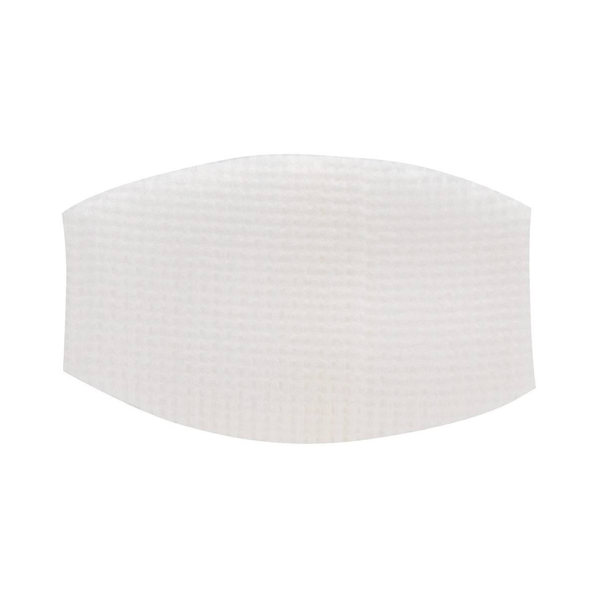 Dukal oval eye pad close-up showing soft cover and absorbent core