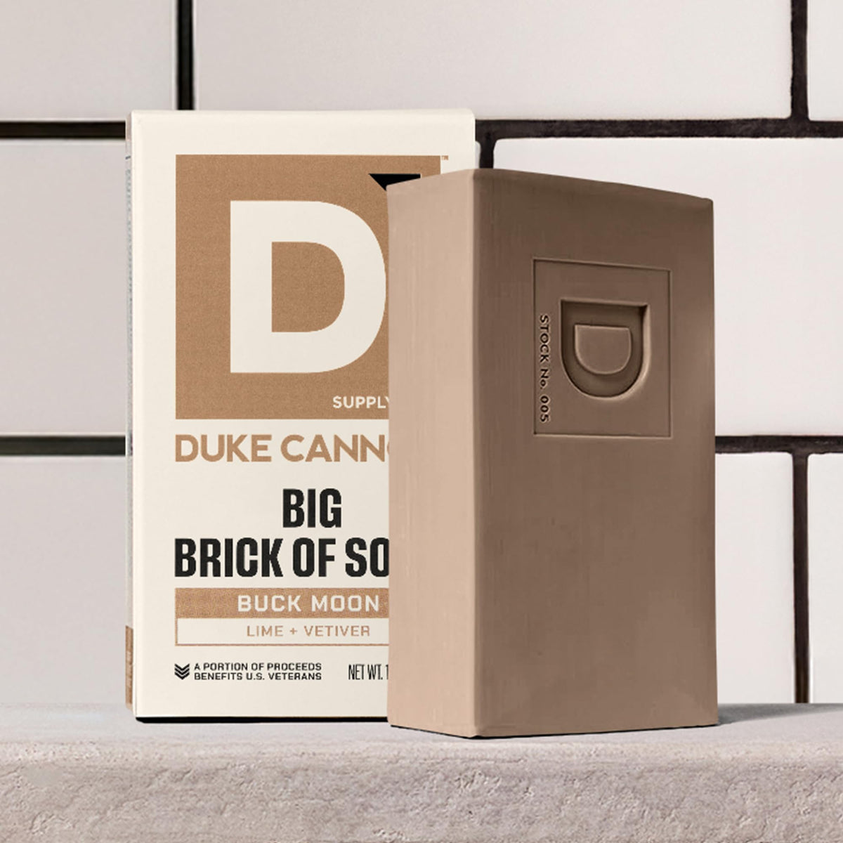 Duke Cannon bar cut open revealing solid, dense interior for long-lasting use