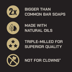 Duke Cannon bar producing rich lather in shower for clean feeling