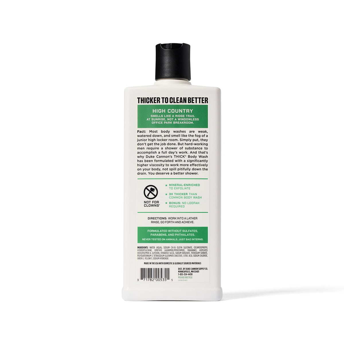 Duke Cannon bottle on bathroom shelf suggesting everyday grooming convenience
