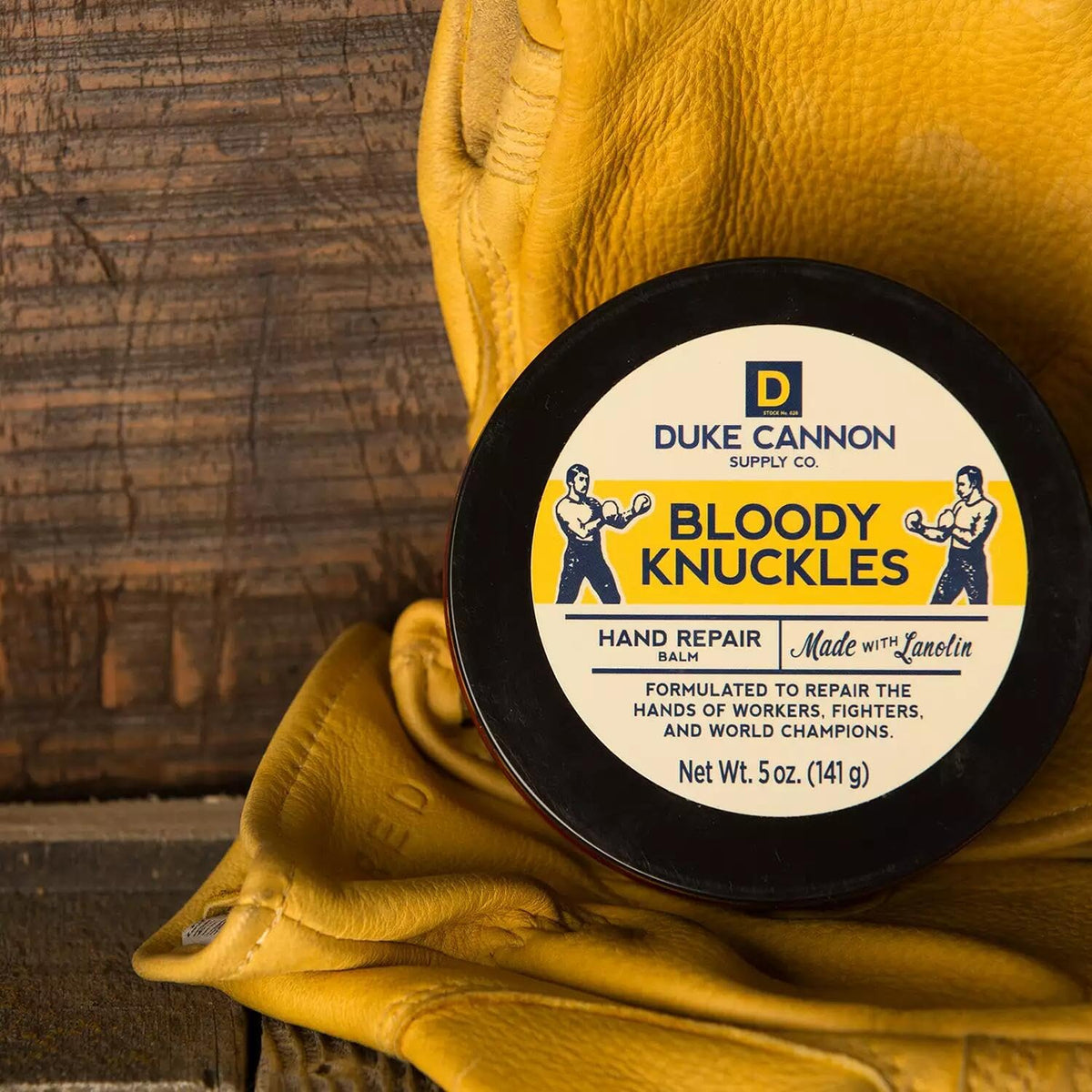 Duke Cannon close-up texture of balm showing concentrated moisturizing base