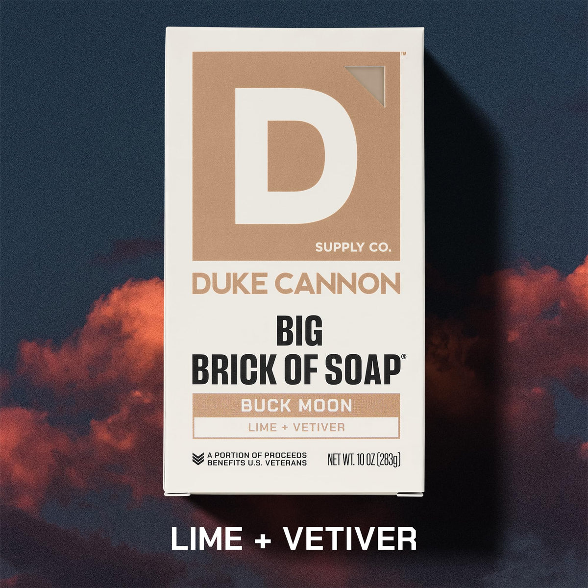 Duke Cannon close-up of triple-milled texture creating rich lather for deep clean
