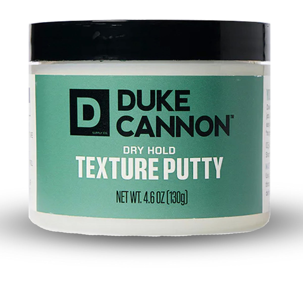 Duke Cannon front tub shot showing label and packaging benefit clarity