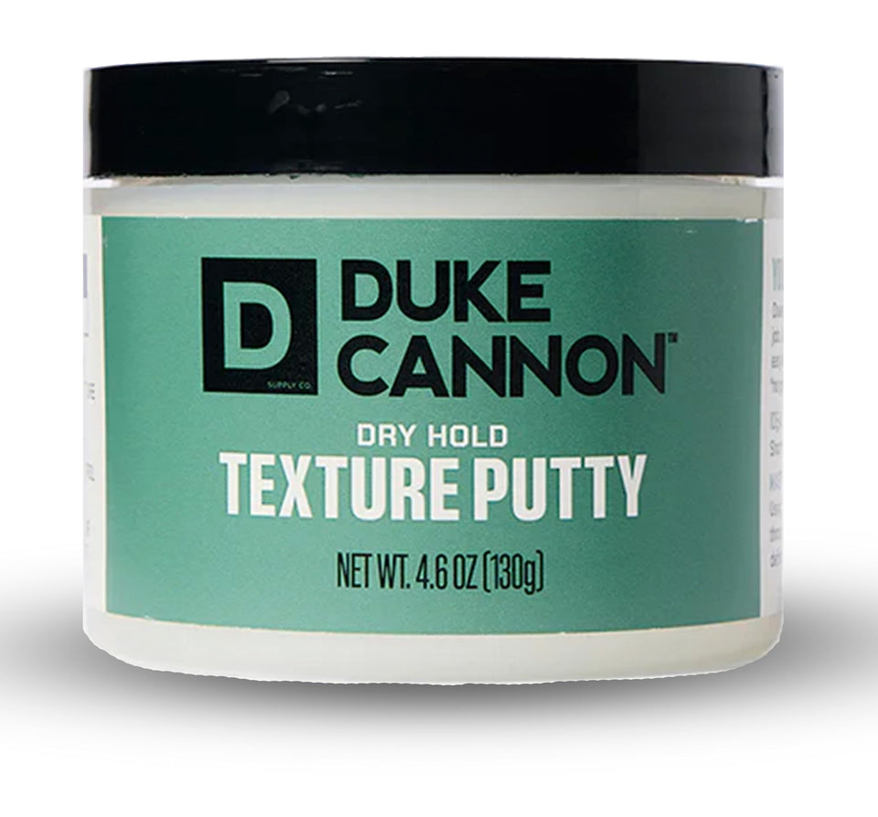 Duke Cannon front tub shot showing label and packaging benefit clarity