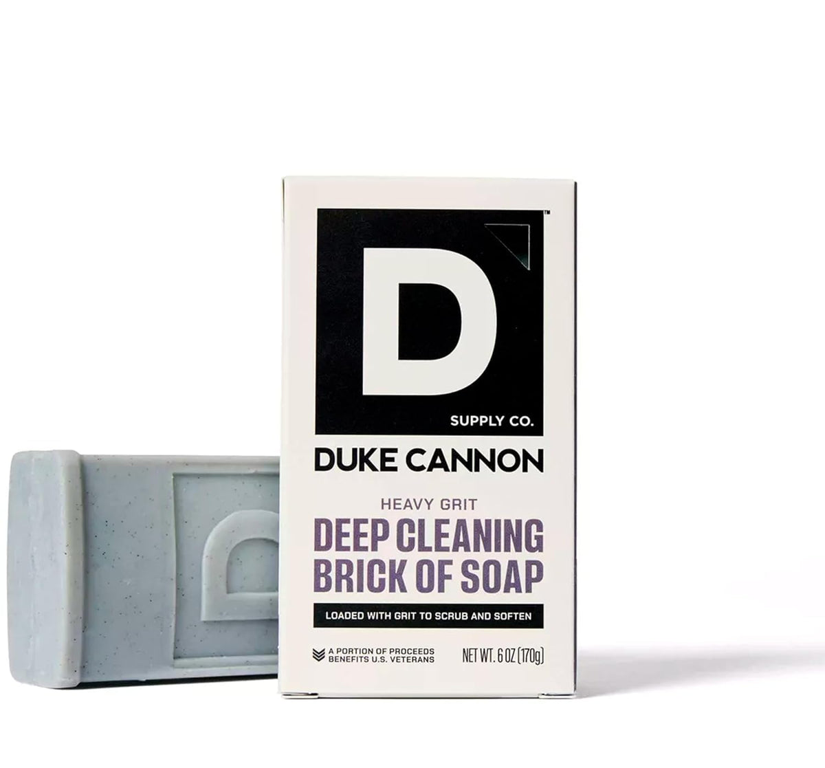 Duke Cannon front packaging showing mandarin and mint scent and bold branding