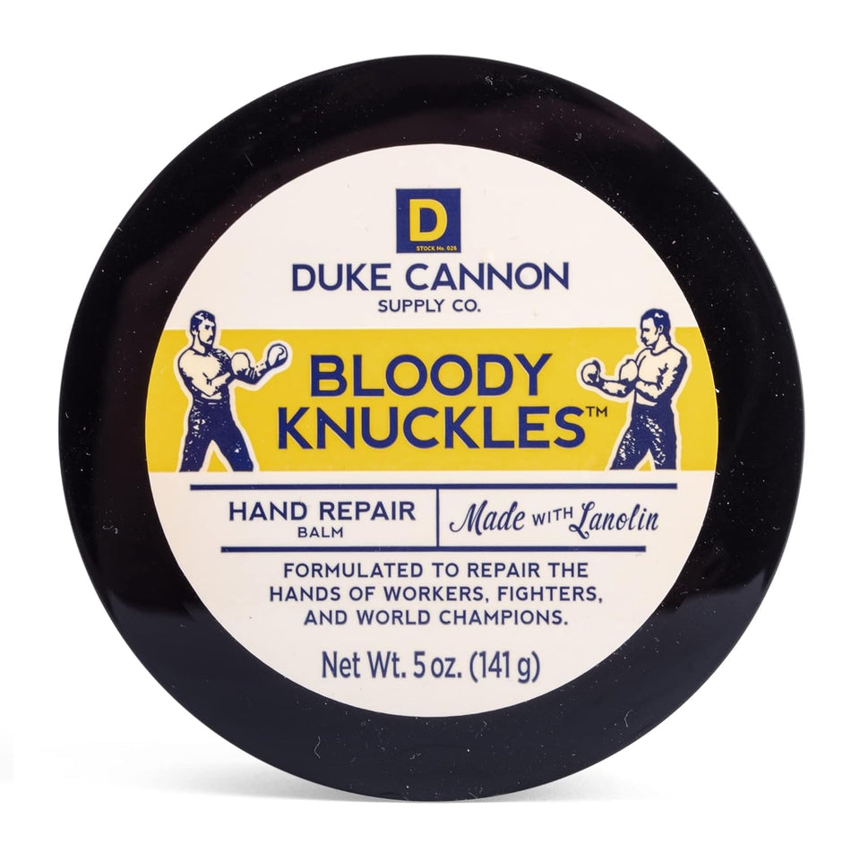 Duke Cannon front tin showing product and durable packaging for easy storage