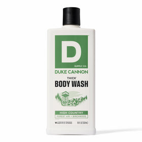 Duke Cannon front packaging showing bold label and High Country scent benefit