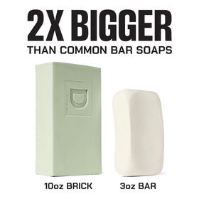 Duke Cannon bar in shower scene providing effective grime removal
