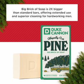 Duke Cannon bar in use on a shower shelf creating rich lather for efficient cleaning