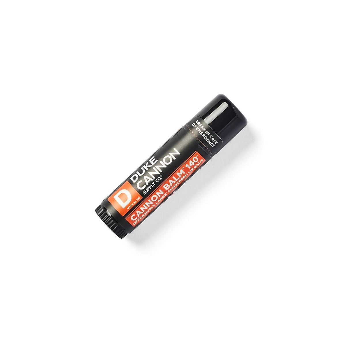 Duke Cannon tube in hand illustrating .56 oz size and portability