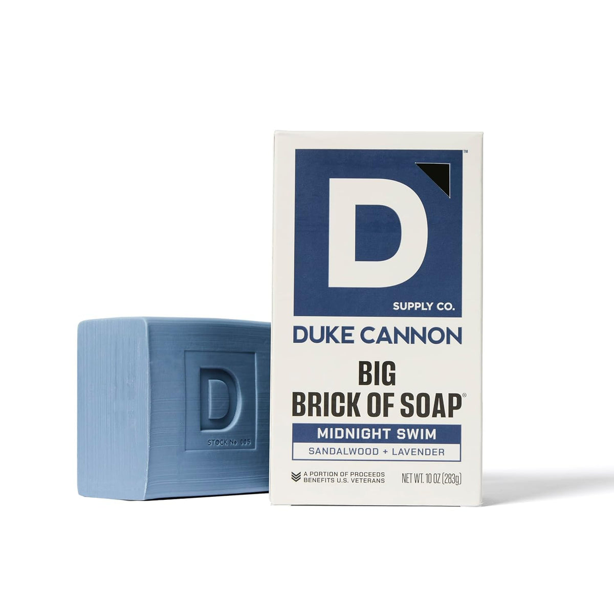 Duke Cannon soap lathered on body in shower showing effective cleansing benefit