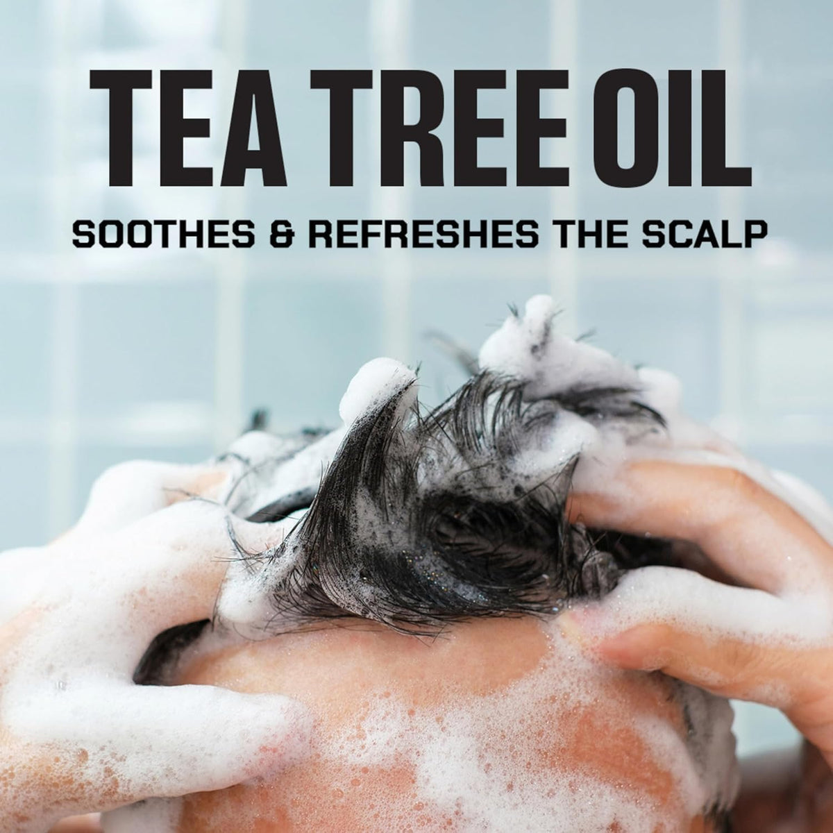 Duke Cannon ingredients label showing tea tree oil and shea butter benefits