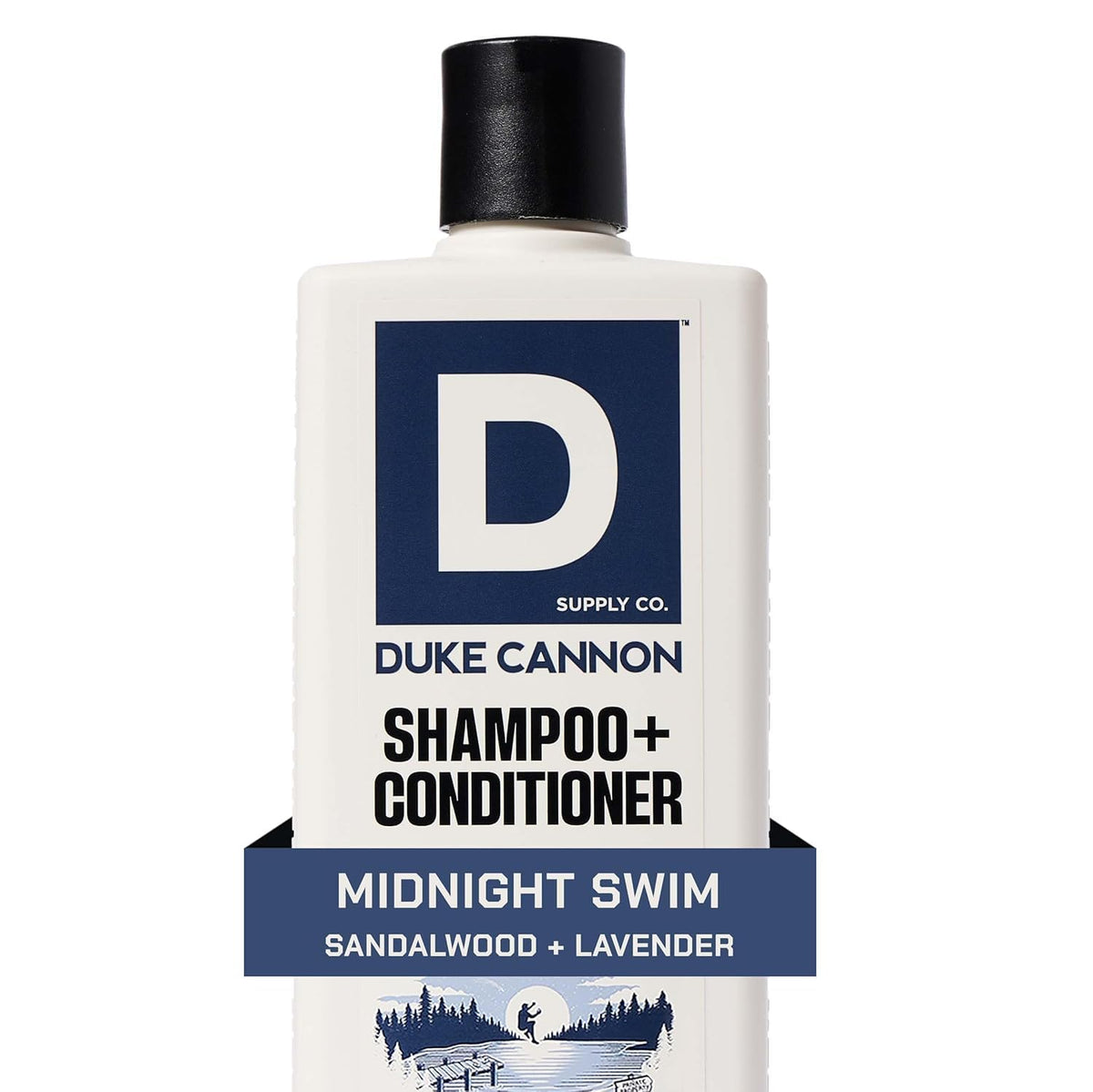 Duke Cannon label close-up highlighting key ingredients and clarity benefit