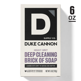 Duke Cannon thick lather under running water for effective deep cleaning