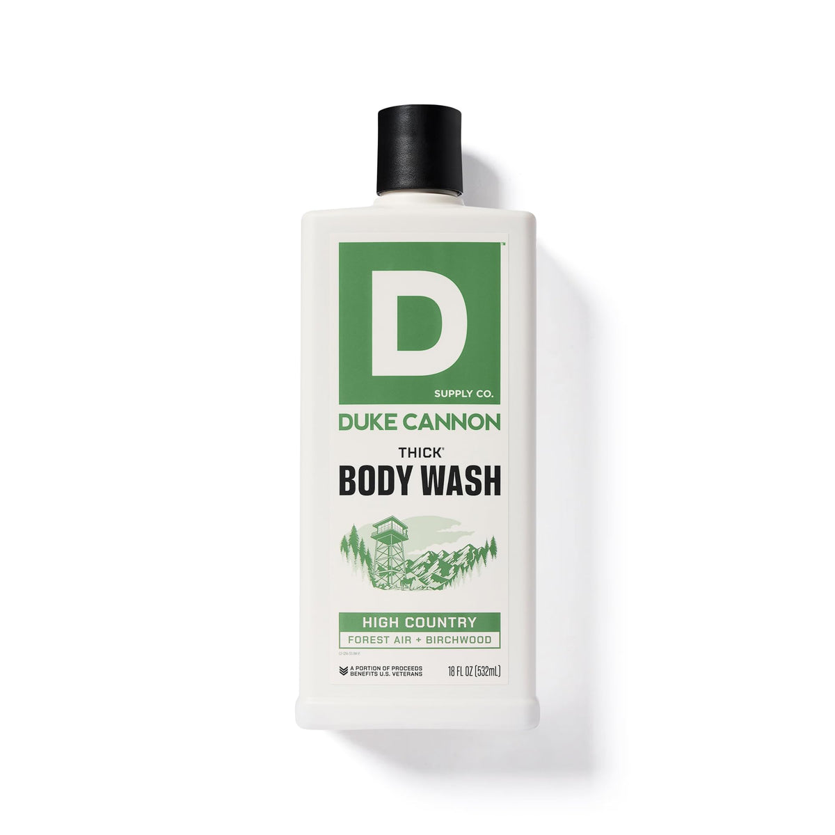 Duke Cannon rich lather on skin in shower showing effective cleansing benefit