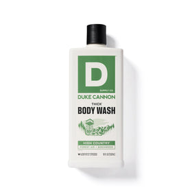 Duke Cannon rich lather on skin in shower showing effective cleansing benefit