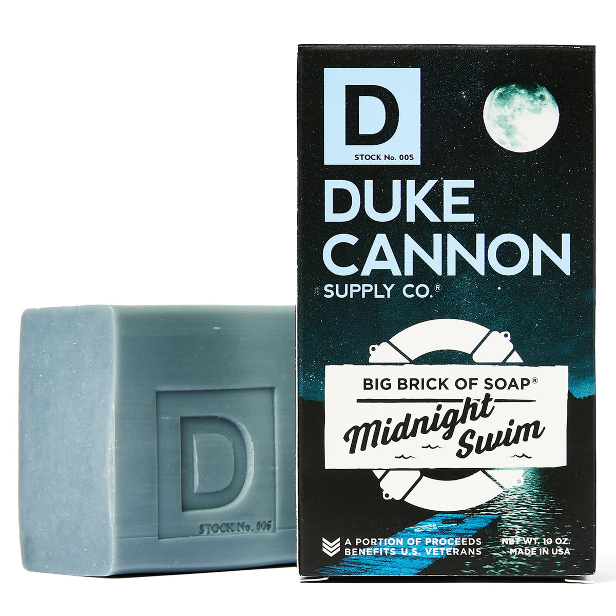 Duke Cannon bar in hand demonstrating size and long-lasting value
