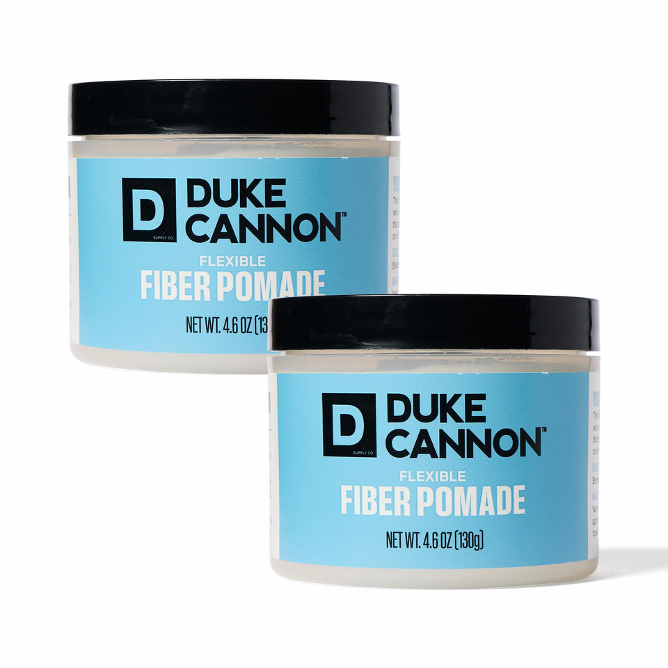 Duke Cannon front tin showing label and strong-hold benefit