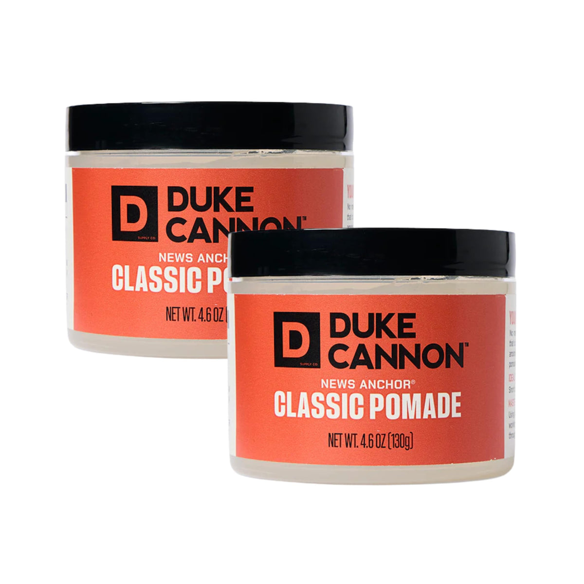 Duke Cannon News Anchor tin front view showing label and size, clear product identity and benefit