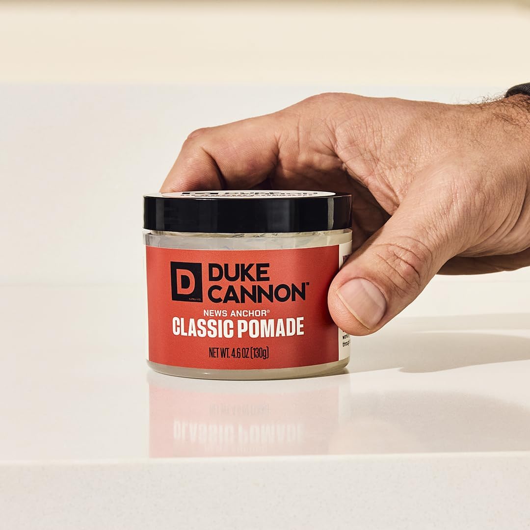 Duke Cannon pomade texture close-up showing creamy consistency and easy spread