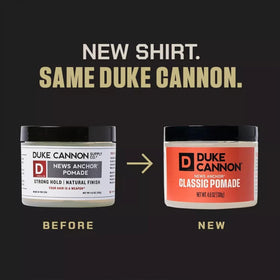 Styled short haircut using Duke Cannon pomade giving natural texture and volume