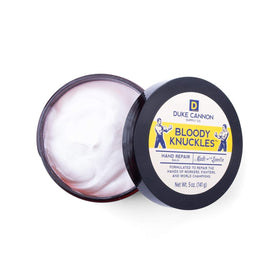 Duke Cannon open balm texture close-up highlighting rich lanolin moisturization