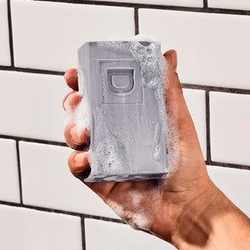 Duke Cannon Fresh Cut Pine bar front showing pine scent clarity and invigorating benefit