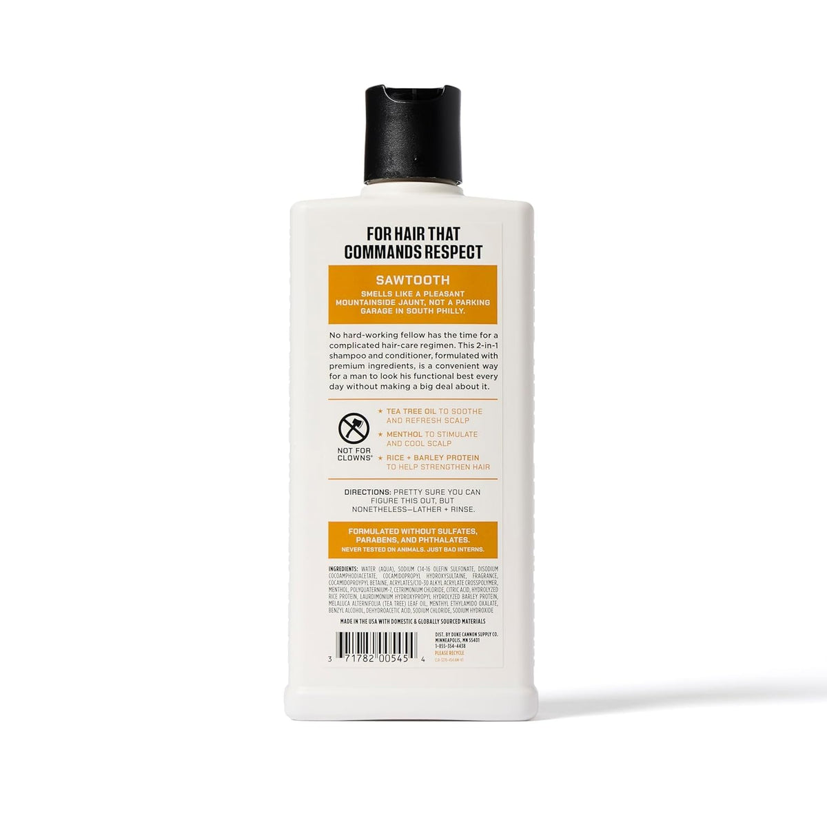 Duke Cannon on bathroom shelf styled with toiletries for rugged grooming aesthetic benefit