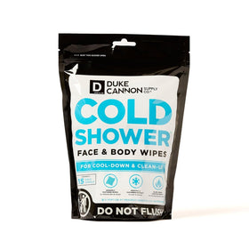 Duke Cannon single towel close-up highlighting menthol cooling and quick refresh benefit