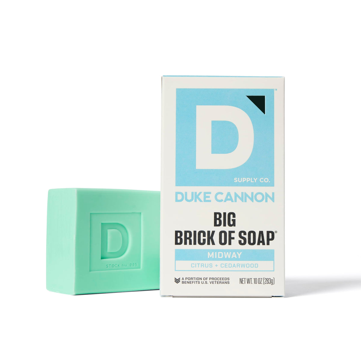 Duke Cannon soap being lathered in shower providing rich foam and easy rinse