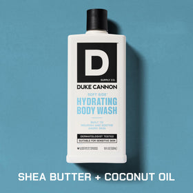Duke Cannon Soft Side label close-up highlighting scent and benefits for shopper clarity