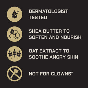 Duke Cannon texture detail highlighting creamy lather and conditioning coconut oil benefit