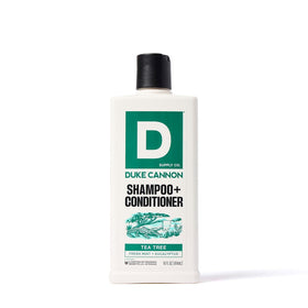 Duke Cannon front label showing product name and 14 fl oz volume for quick identification