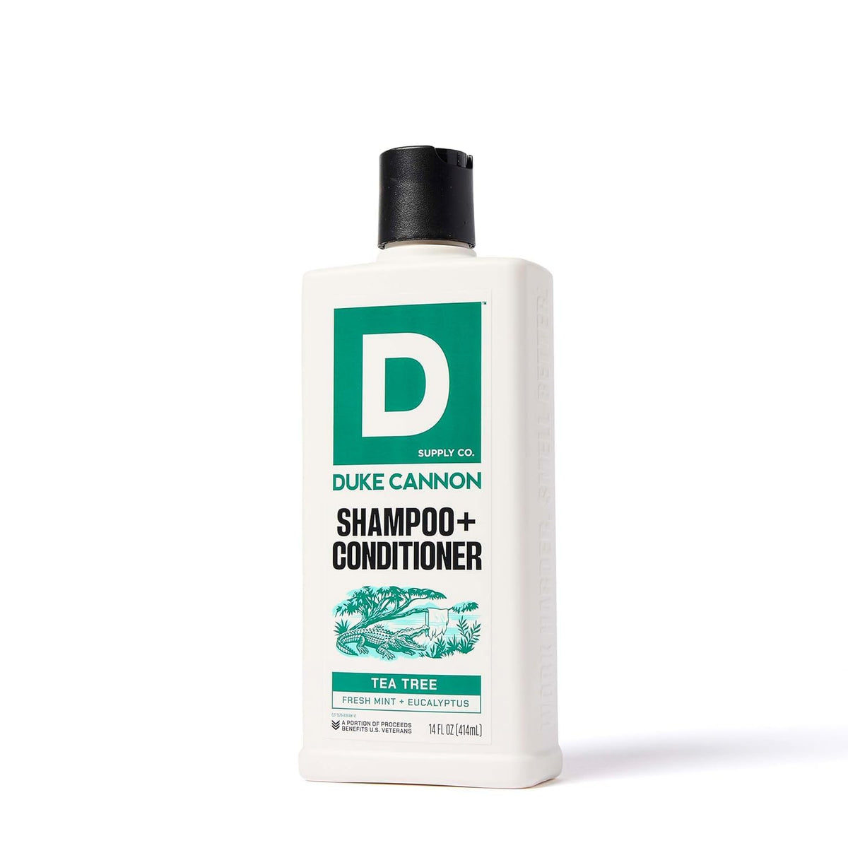Duke Cannon bottle on bathroom shelf illustrating cohesive grooming routine benefits