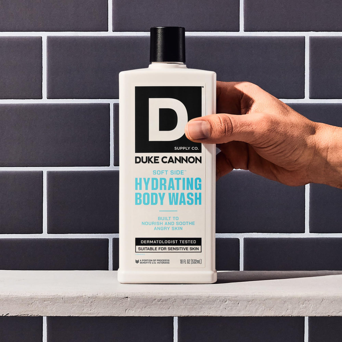 Duke Cannon foam texture detail demonstrating rich lather and moisturizing action