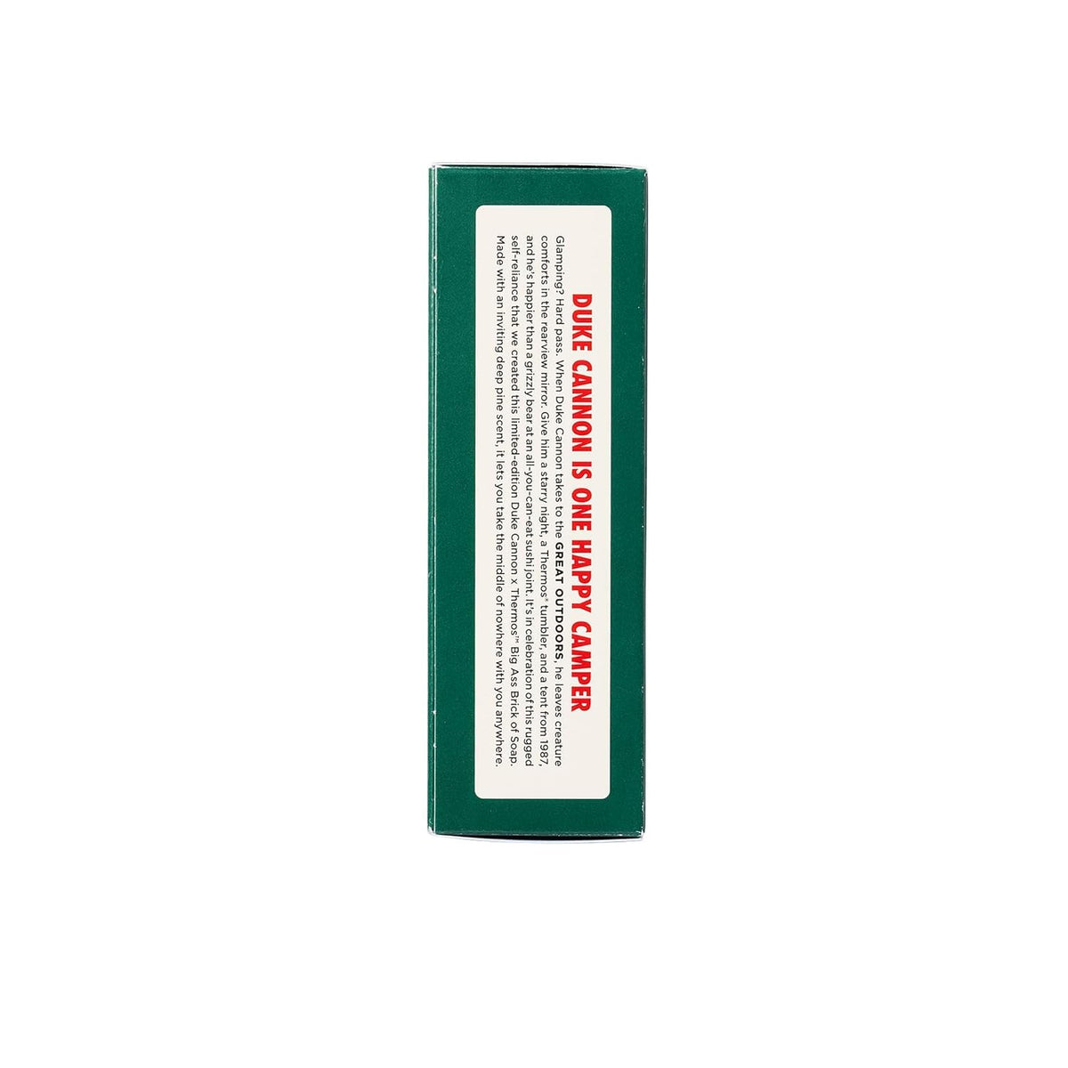Duke Cannon brick in outdoor grooming kit evoking rugged convenience