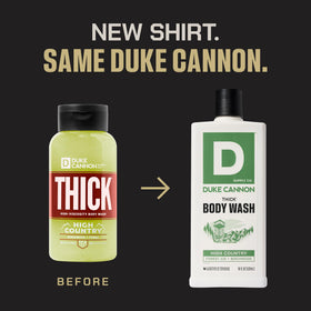 Duke Cannon thick gel texture close-up demonstrating rich lather benefit
