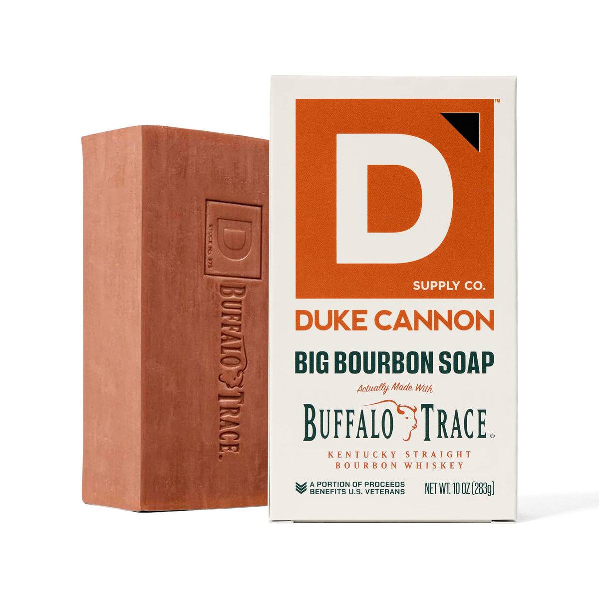 Duke Cannon three-pack displayed in bathroom showing gift-ready presentation