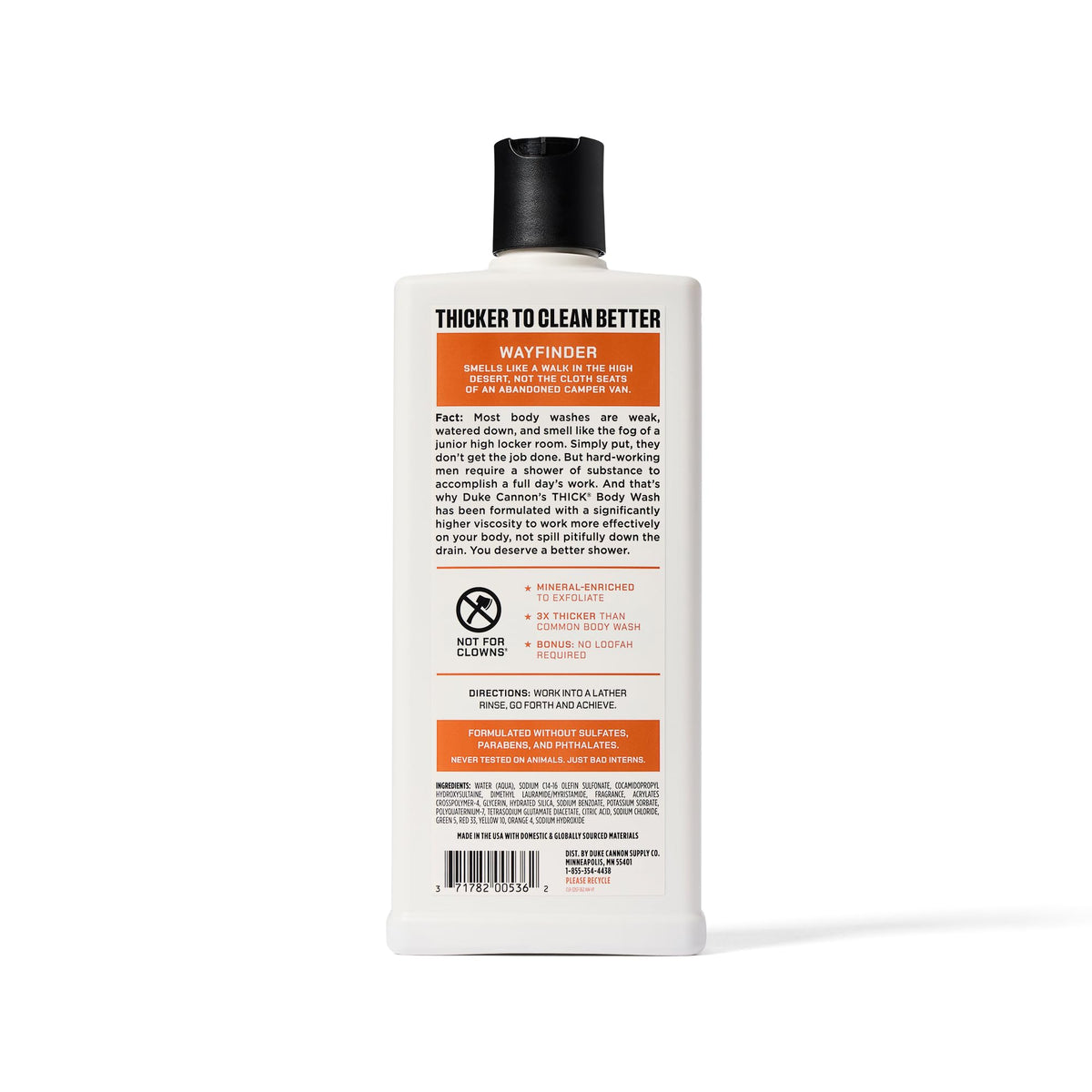 Duke Cannon bottle on bathroom shelf suggesting organized grooming routine